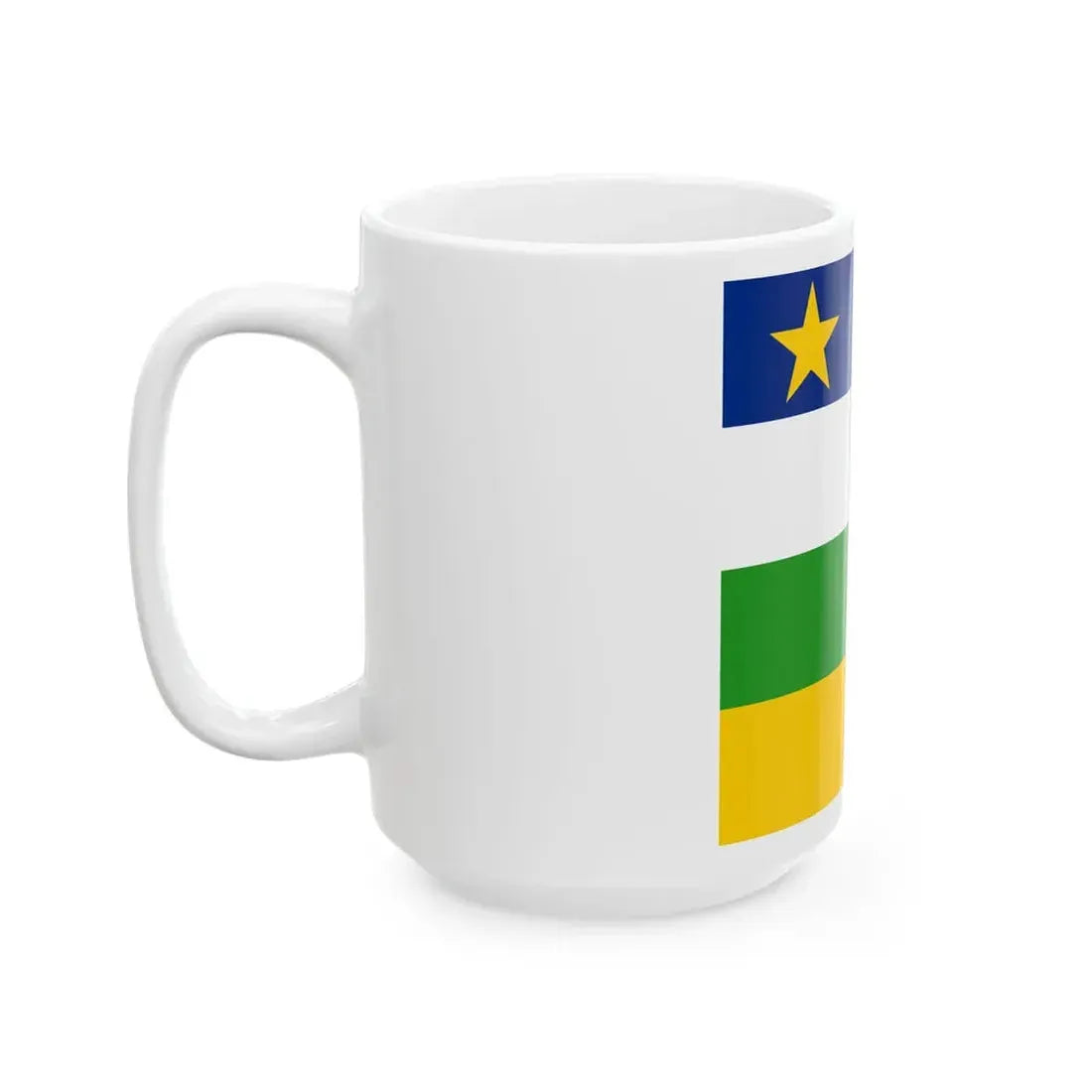 Flag of the Central African Republic 1-1 (Central African Republic) White Coffee Mug - Go Mug Yourself