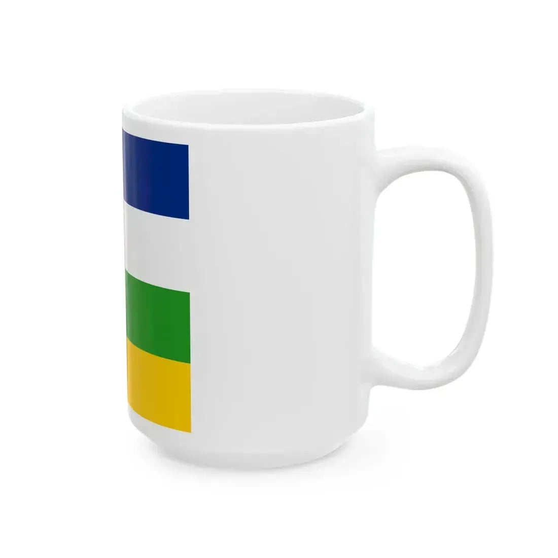 Flag of the Central African Republic 1-1 (Central African Republic) White Coffee Mug - Go Mug Yourself