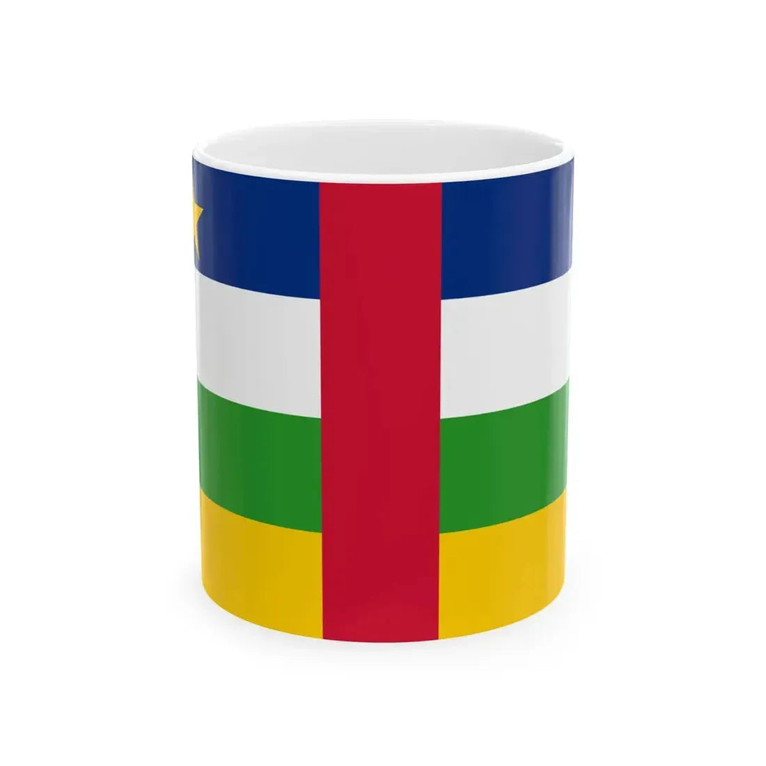 Flag of the Central African Republic 3-5 (Central African Republic) White Coffee Mug 11oz - Go Mug Yourself