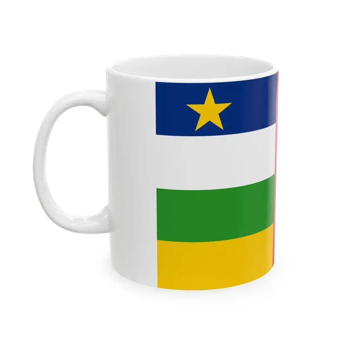 Flag of the Central African Republic 3-5 (Central African Republic) White Coffee Mug - Go Mug Yourself