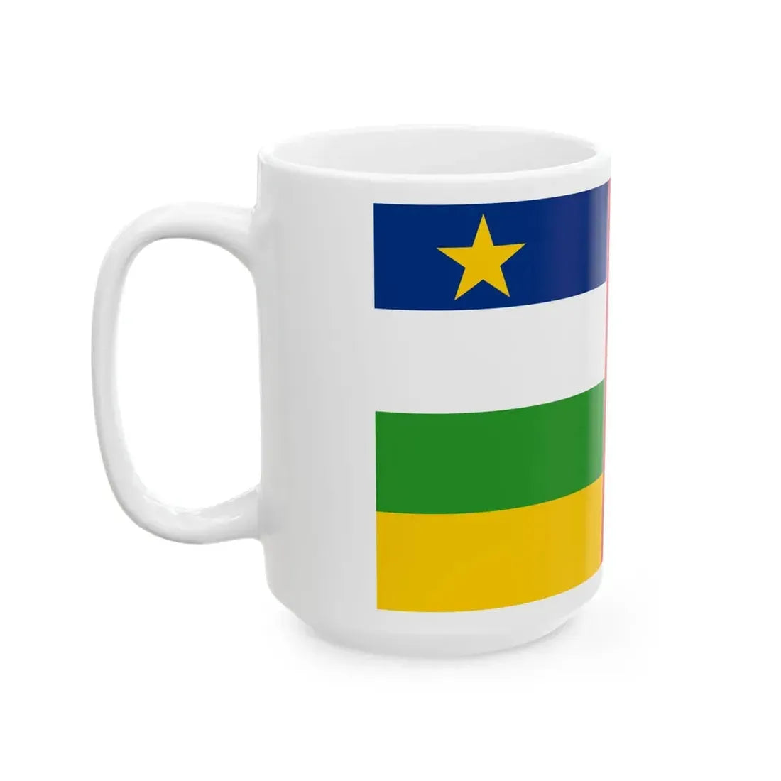 Flag of the Central African Republic 3-5 (Central African Republic) White Coffee Mug - Go Mug Yourself