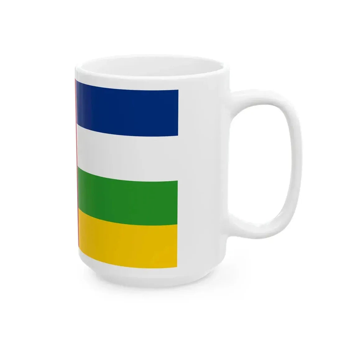 Flag of the Central African Republic 3-5 (Central African Republic) White Coffee Mug - Go Mug Yourself