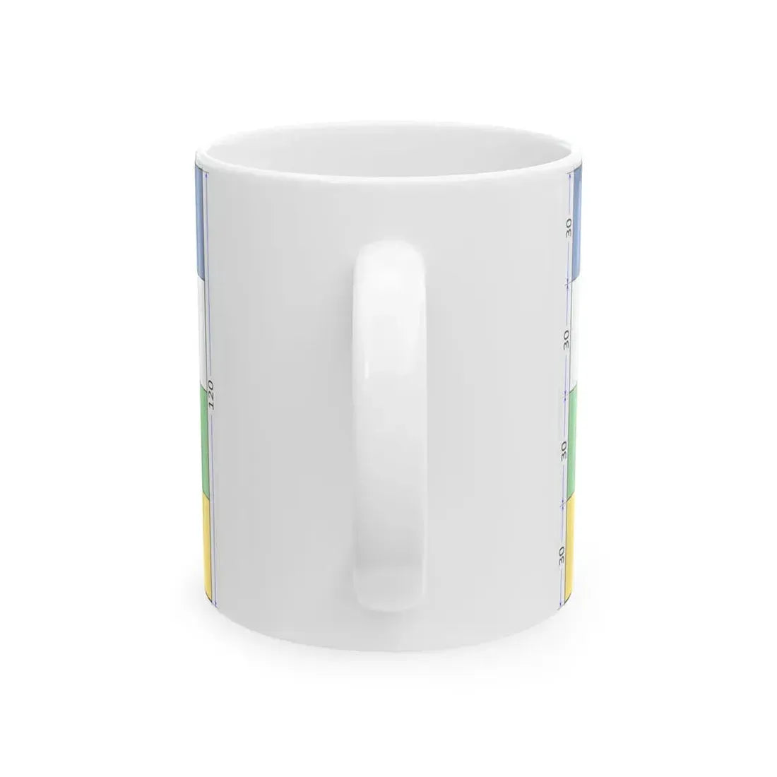 Flag of the Central African Republic 3-5 construction sheet (Central African Republic) White Coffee Mug - Go Mug Yourself