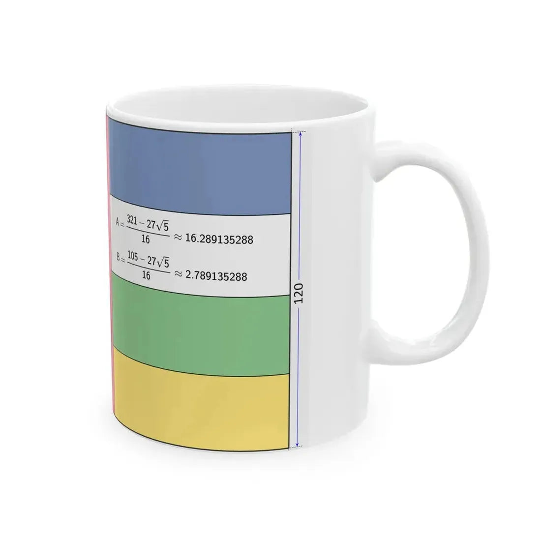 Flag of the Central African Republic 3-5 construction sheet (Central African Republic) White Coffee Mug - Go Mug Yourself