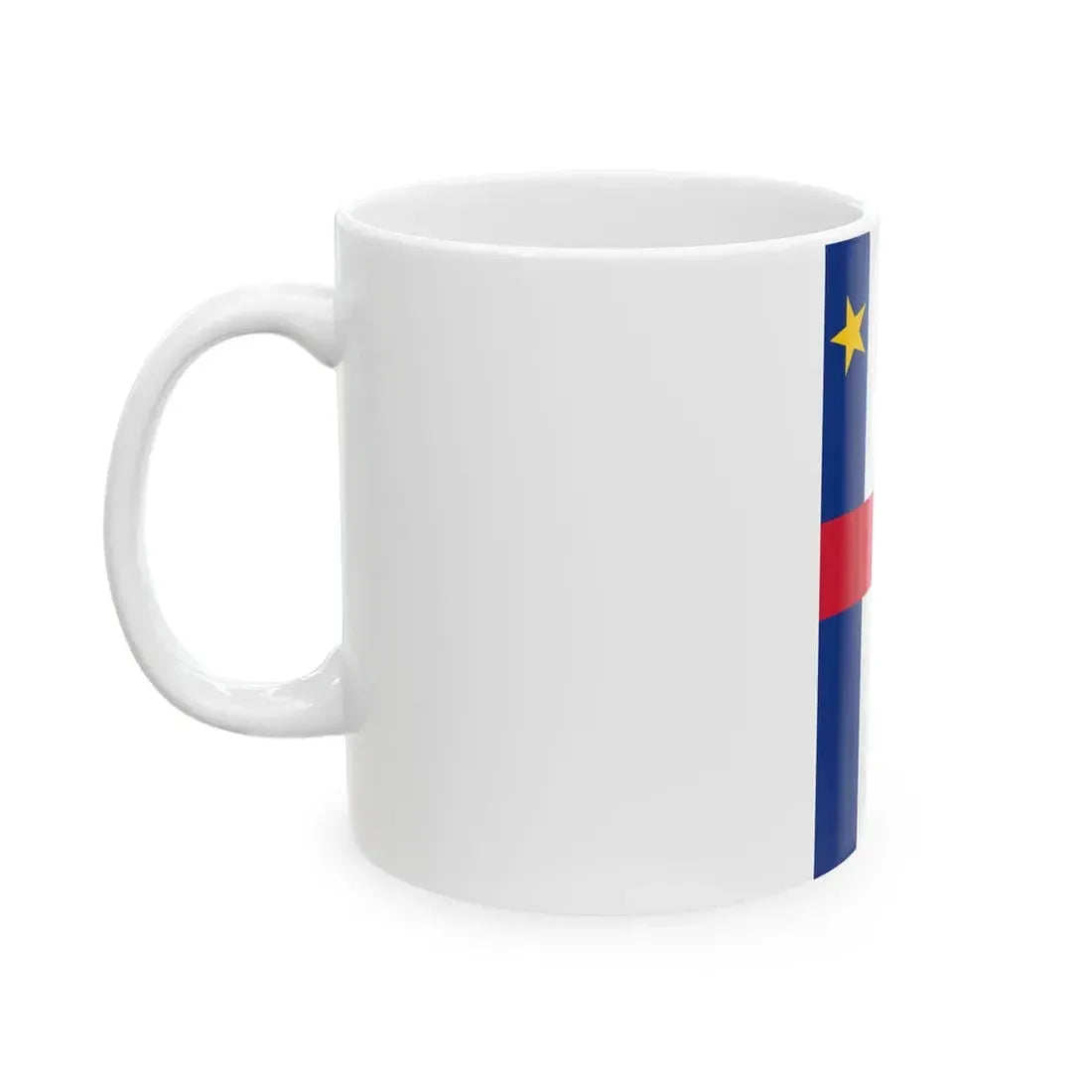 Flag of the Central African Republic 3-5 vertical (Central African Republic) White Coffee Mug - Go Mug Yourself