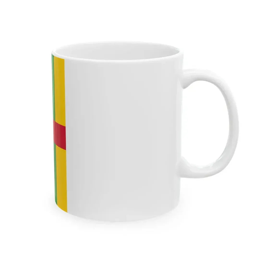 Flag of the Central African Republic 3-5 vertical (Central African Republic) White Coffee Mug - Go Mug Yourself