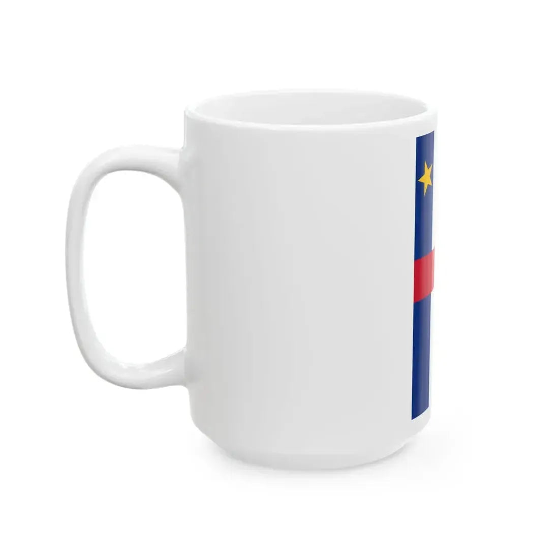 Flag of the Central African Republic 3-5 vertical (Central African Republic) White Coffee Mug - Go Mug Yourself