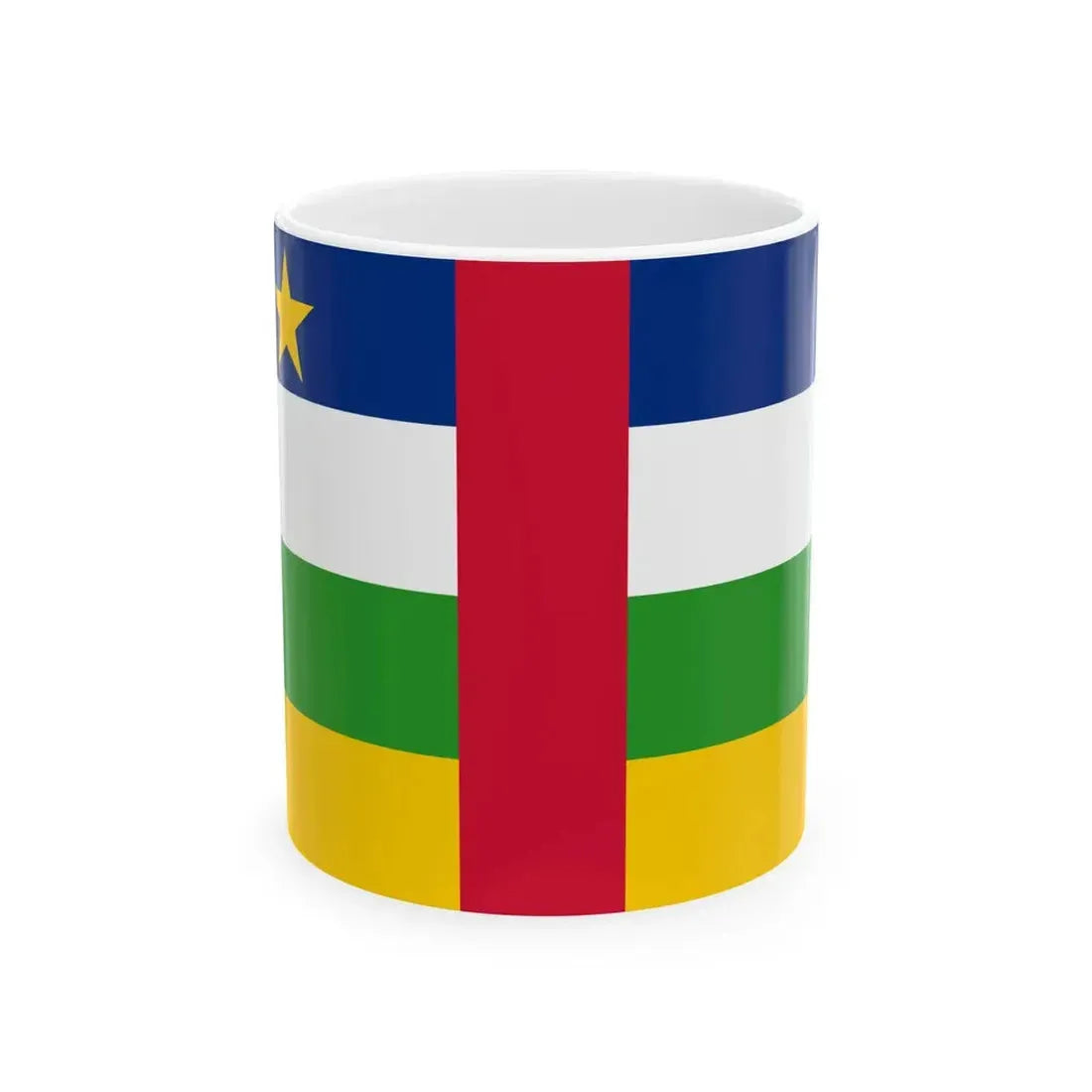 Flag of the Central African Republic (Central African Republic) White Coffee Mug 11oz - Go Mug Yourself