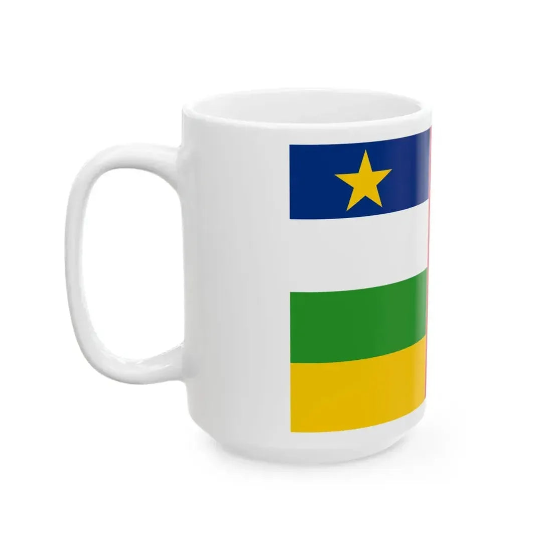 Flag of the Central African Republic (Central African Republic) White Coffee Mug - Go Mug Yourself