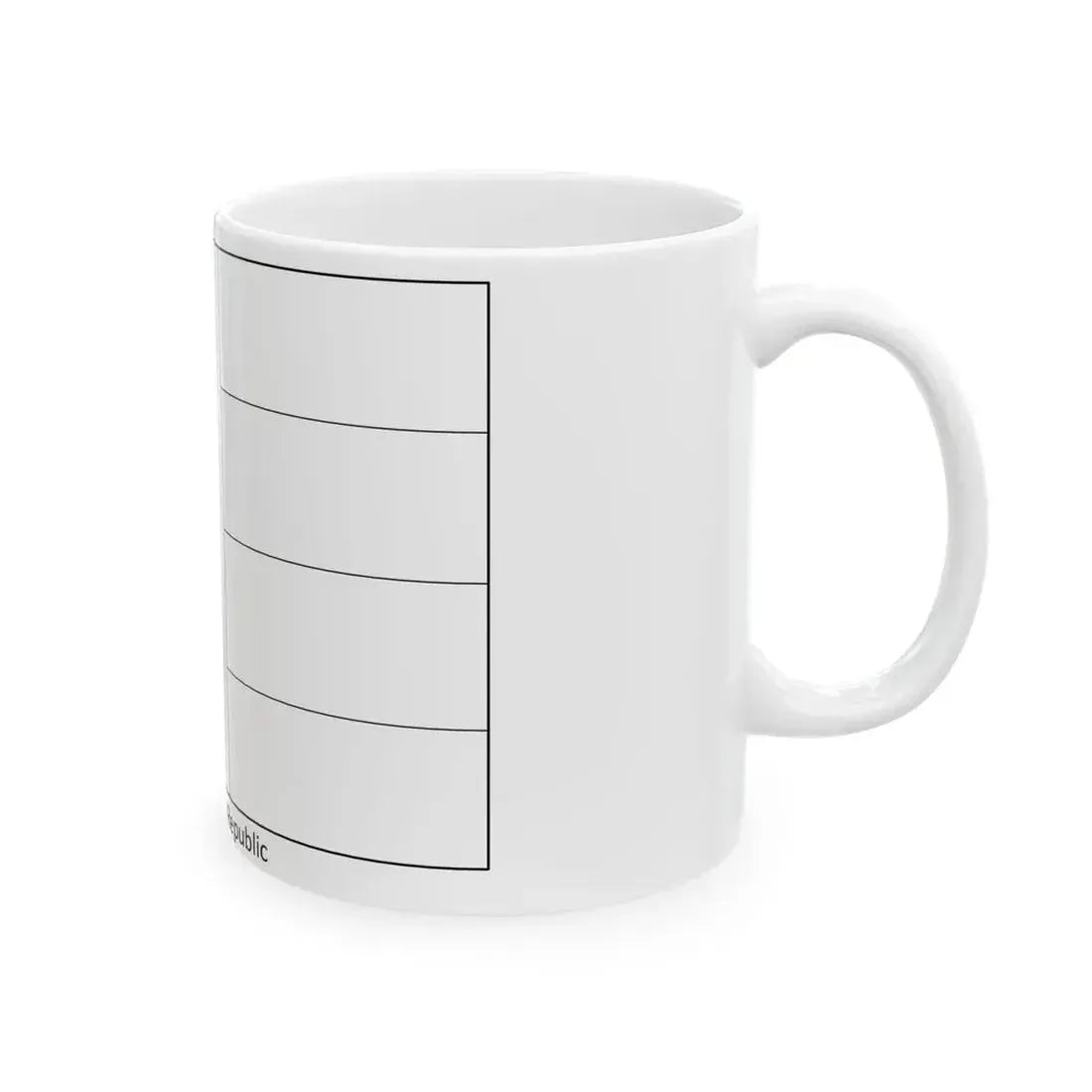 Flag of the Central African Republic colouring page (Central African Republic) White Coffee Mug - Go Mug Yourself