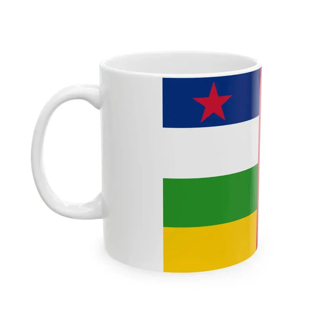 Flag of the Central African Republic red star (Central African Republic) White Coffee Mug - Go Mug Yourself