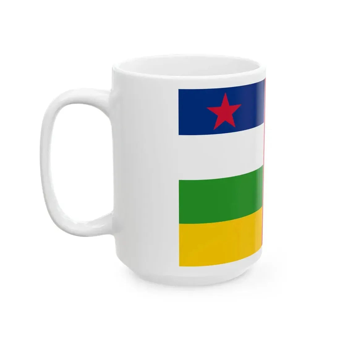 Flag of the Central African Republic red star (Central African Republic) White Coffee Mug - Go Mug Yourself