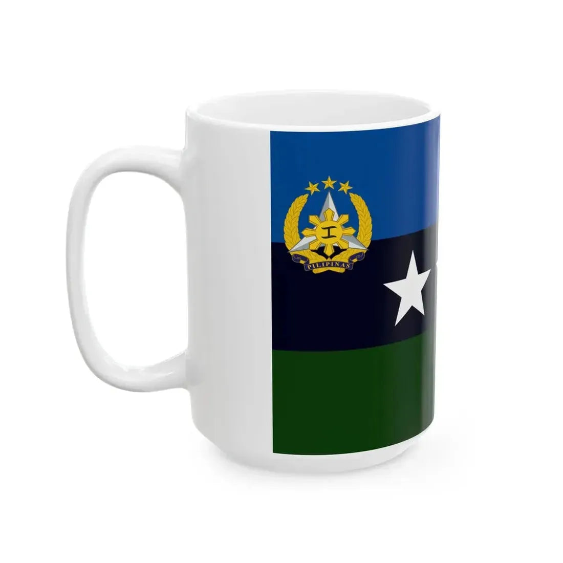 Flag of the Chairman of the Joint Chiefs Philippines (Philippines) White Coffee Mug - Go Mug Yourself