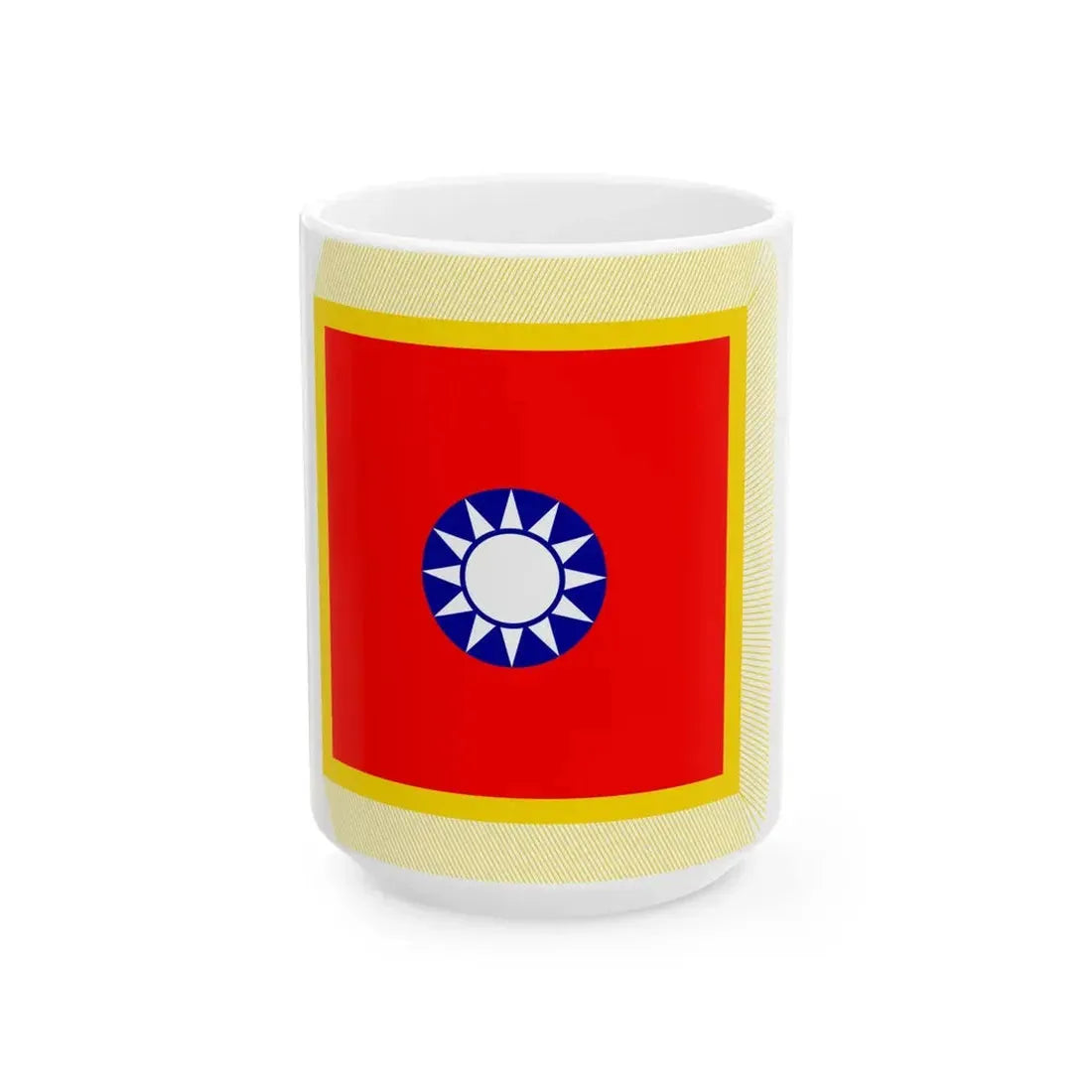 Flag of the Chairman of the ROC Military Affairs Commission (China) White Coffee Mug 15oz - Go Mug Yourself