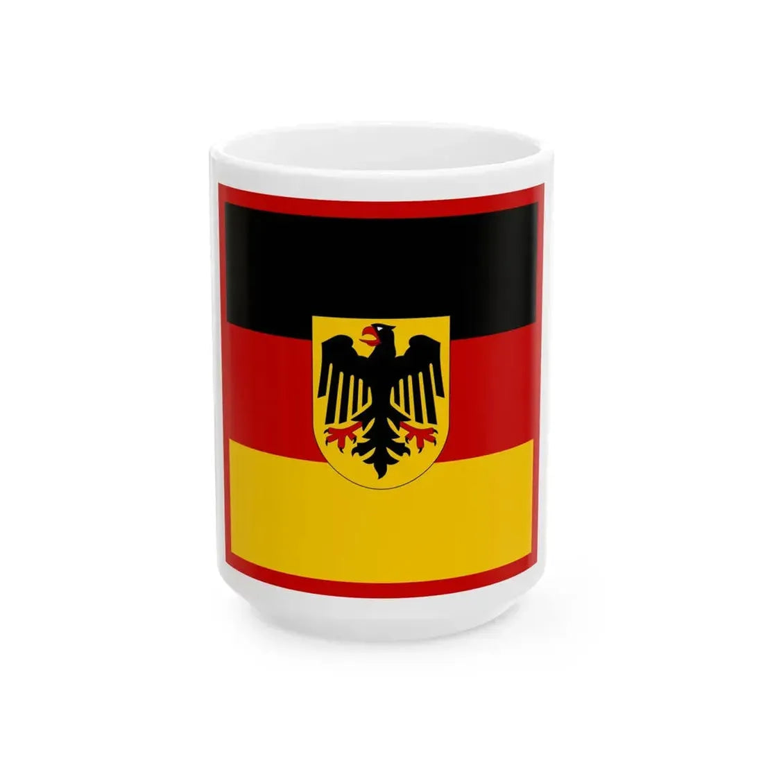 Flag of the Chancellor of Germany (Germany) White Coffee Mug 15oz - Go Mug Yourself
