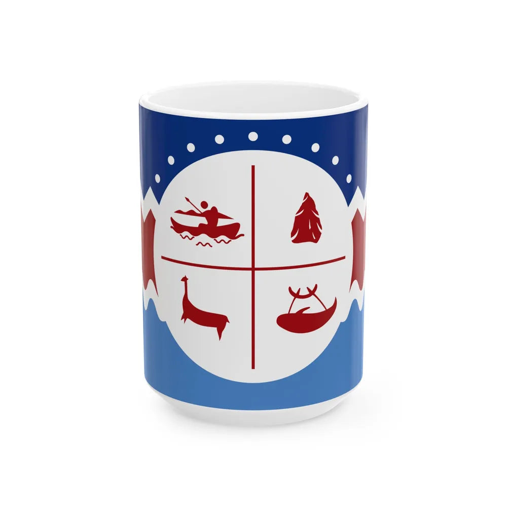 Flag of the Chango people (Chile) White Coffee Mug 15oz - Go Mug Yourself