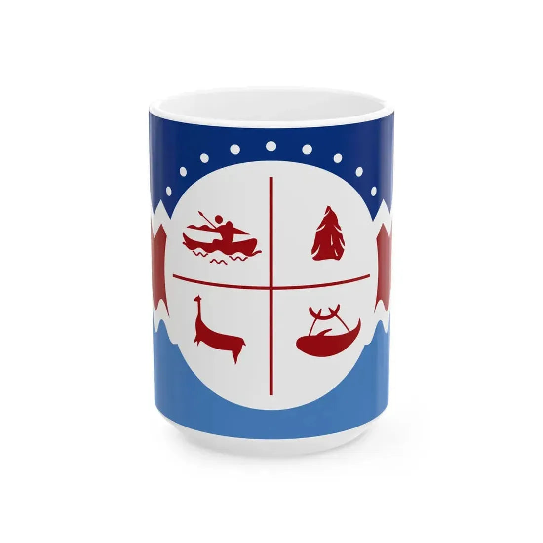 Flag of the Chango people (Chile) White Coffee Mug 15oz - Go Mug Yourself