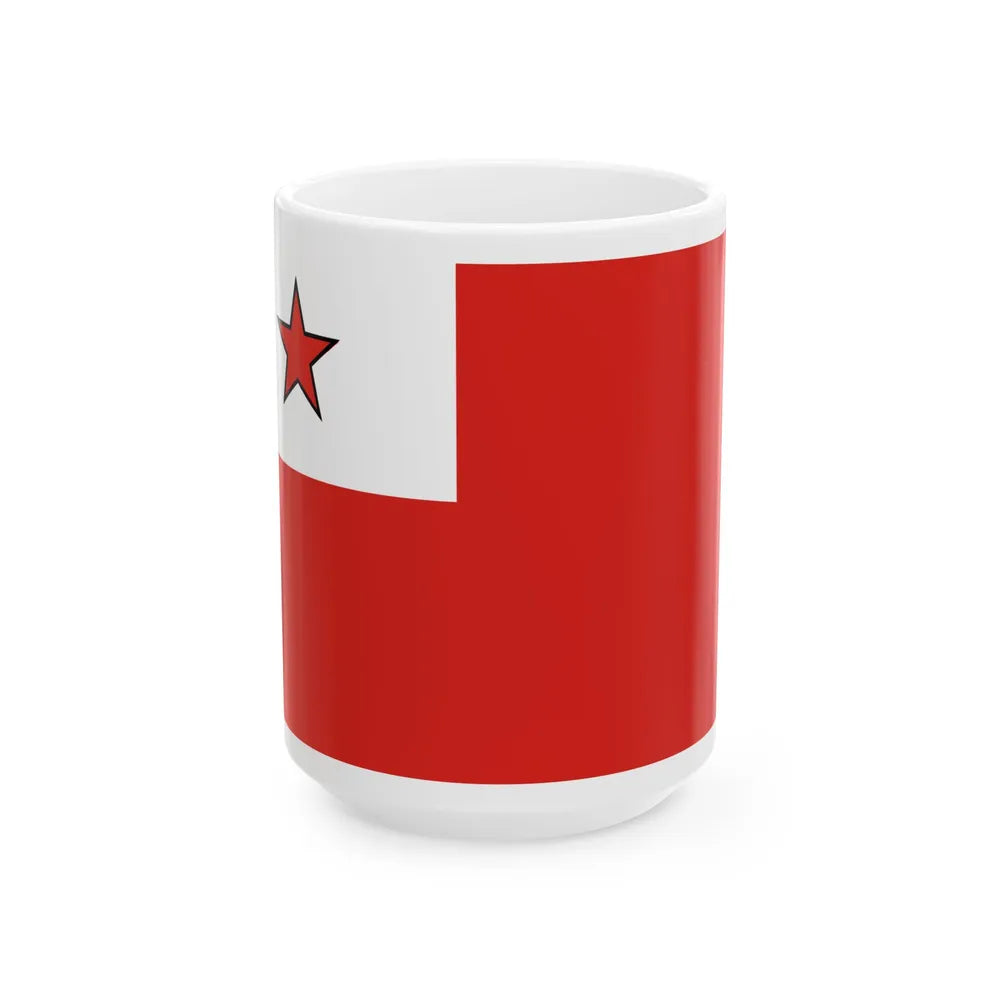 Flag of the Chief of Army of Cuba (Cuba) White Coffee Mug 15oz - Go Mug Yourself