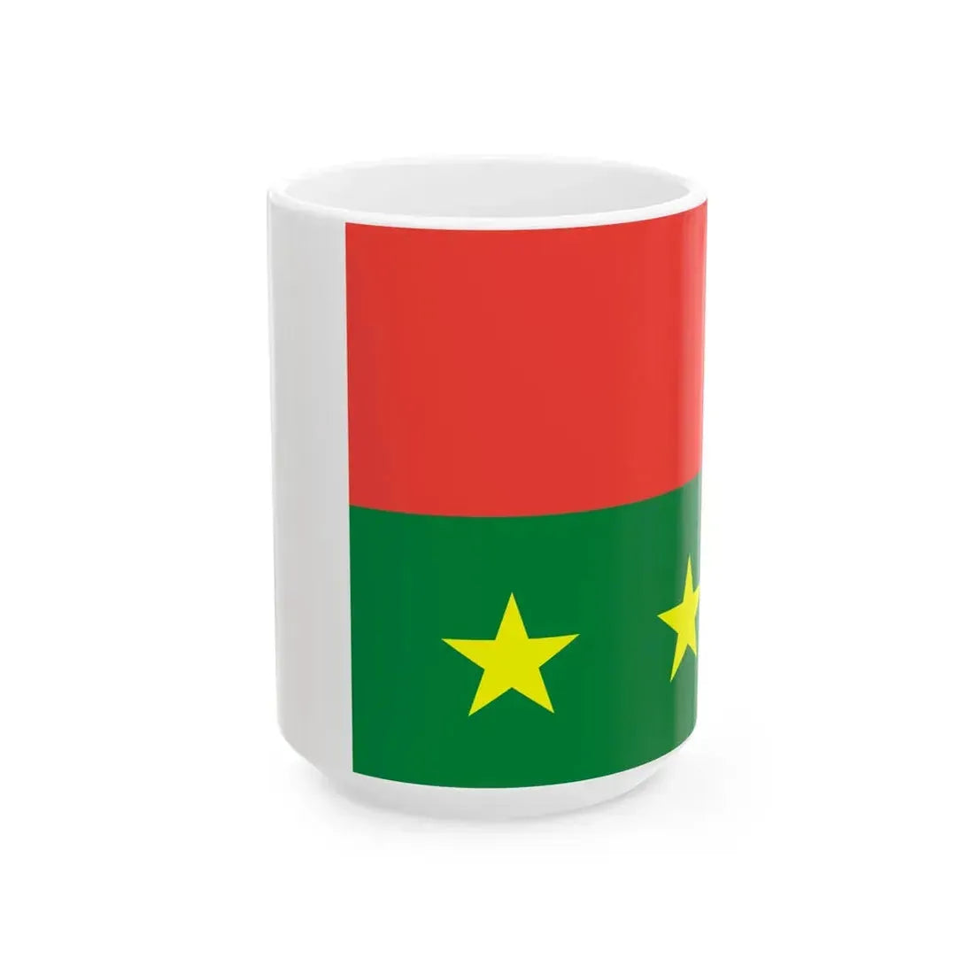 Flag of the Chief of Army Staff of Madagascar Brigade General (Madagascar) White Coffee Mug 15oz - Go Mug Yourself