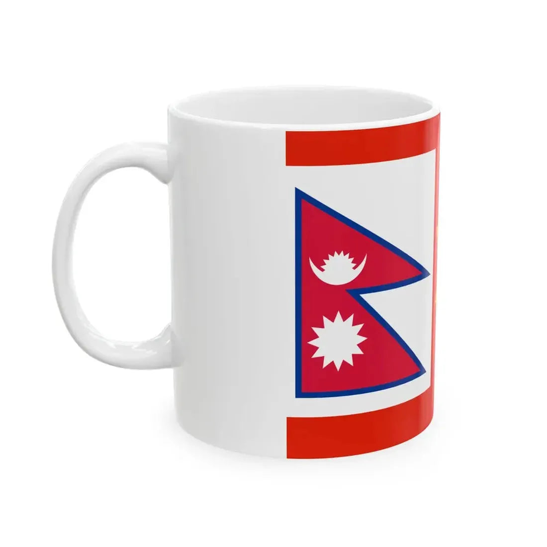 Flag of the Chief of Army Staff of Nepali Army (Nepal) White Coffee Mug - Go Mug Yourself