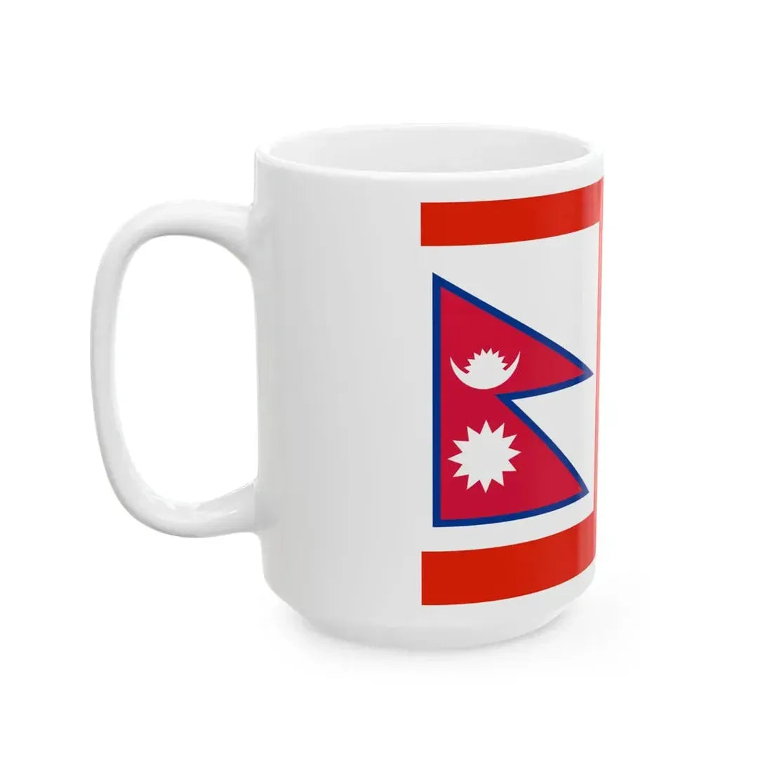 Flag of the Chief of Army Staff of Nepali Army (Nepal) White Coffee Mug - Go Mug Yourself