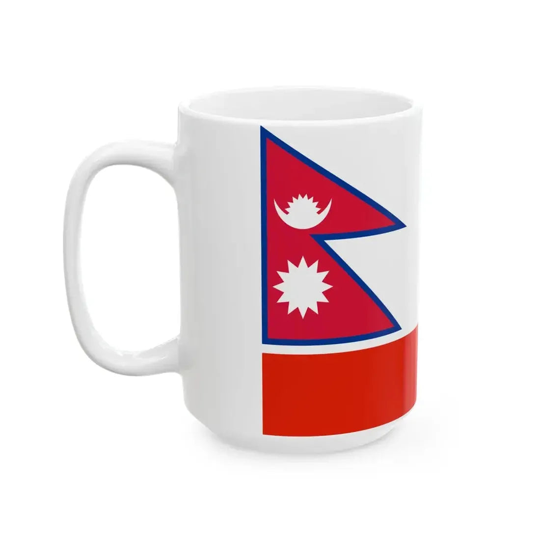 Flag of the Chief of Army Staff of Nepali Army until 2008 (Nepal) White Coffee Mug - Go Mug Yourself