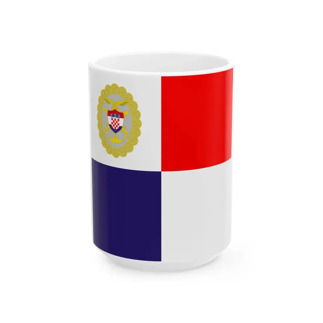 Flag of the Chief of the Croatian General Staff (Croatia) White Coffee Mug 15oz - Go Mug Yourself