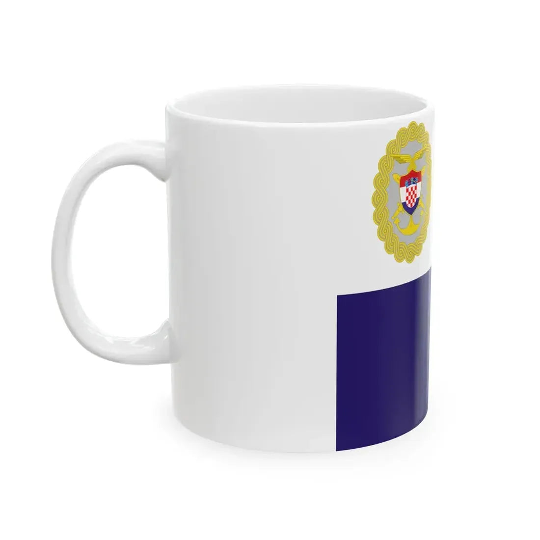 Flag of the Chief of the Croatian General Staff (Croatia) White Coffee Mug - Go Mug Yourself