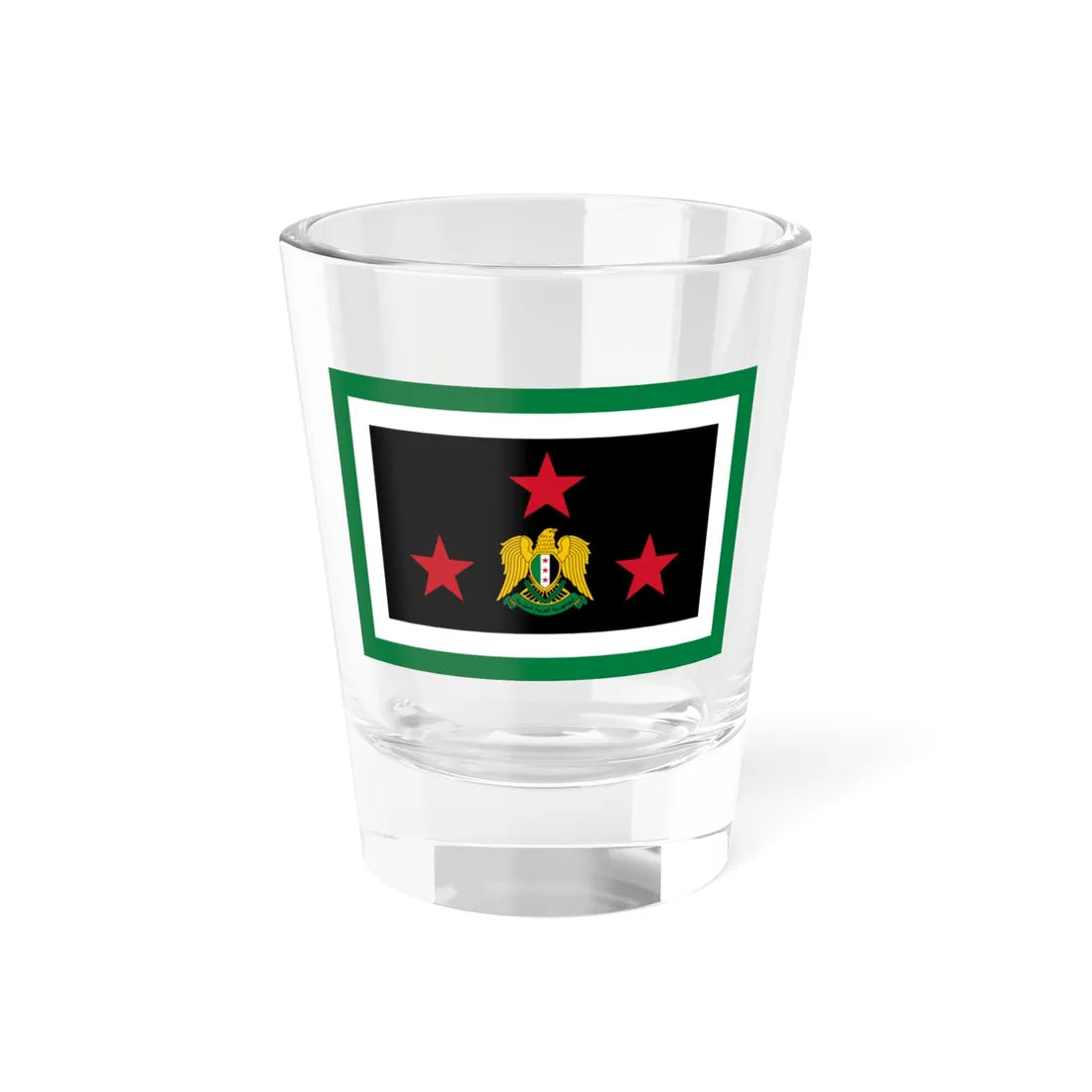 Flag of the Chief of the General Staff Syria 2024present (Syria) Shot Glass 1.5oz 1.5oz - Go Mug Yourself