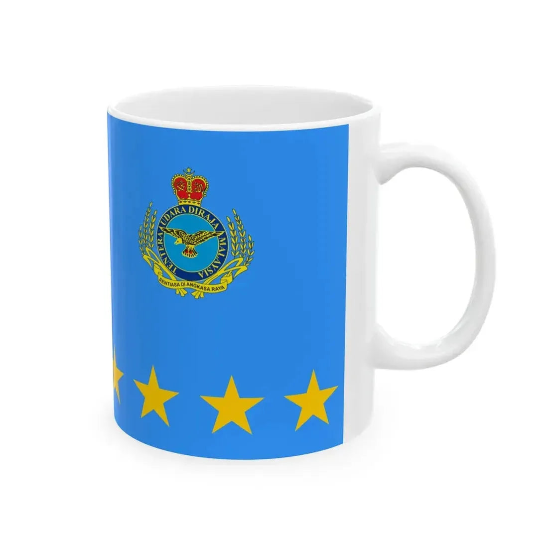 Flag of the Chief of the Royal Malaysian Air Force (Malaysia) White Coffee Mug - Go Mug Yourself