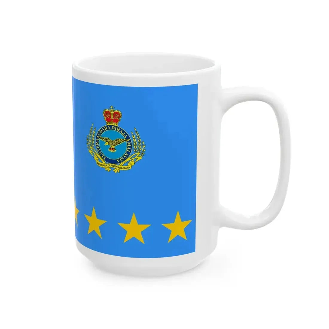 Flag of the Chief of the Royal Malaysian Air Force (Malaysia) White Coffee Mug - Go Mug Yourself