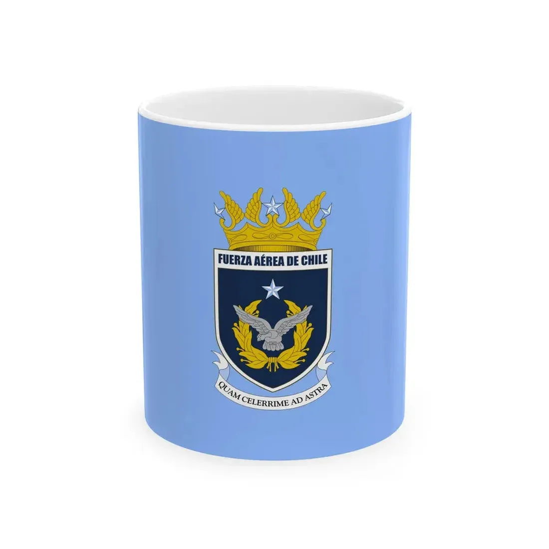 Flag of the Chilean Air Force (Chile) White Coffee Mug 11oz - Go Mug Yourself