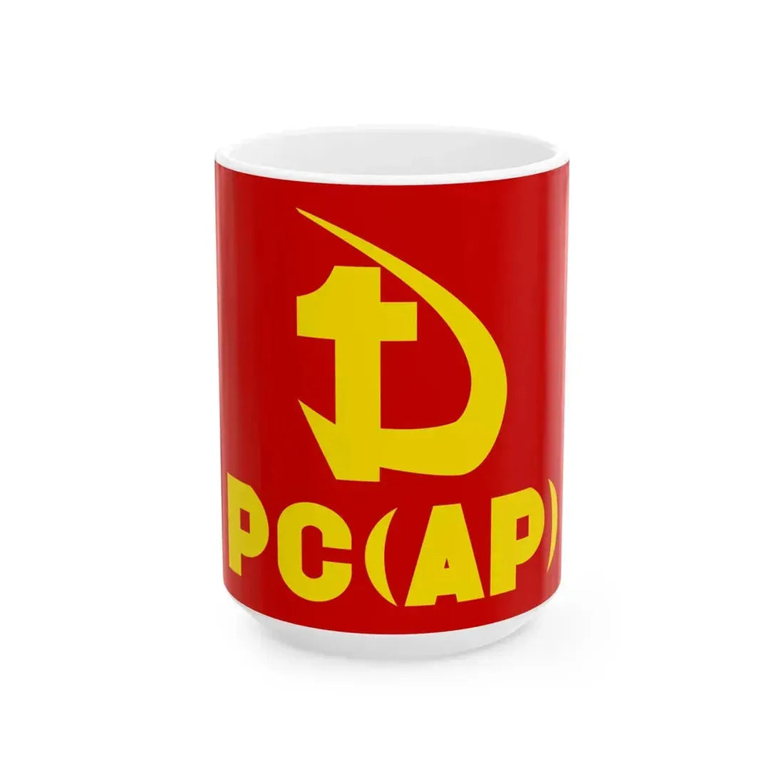 Flag of the Chilean Communist Party Proletarian Action (Chile) White Coffee Mug 15oz - Go Mug Yourself