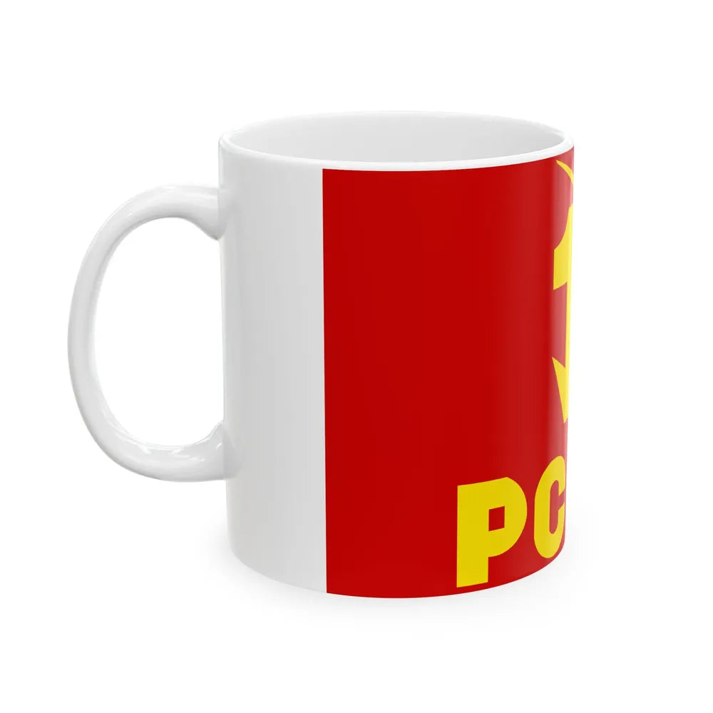 Flag of the Chilean Communist Party Proletarian Action (Chile) White Coffee Mug - Go Mug Yourself