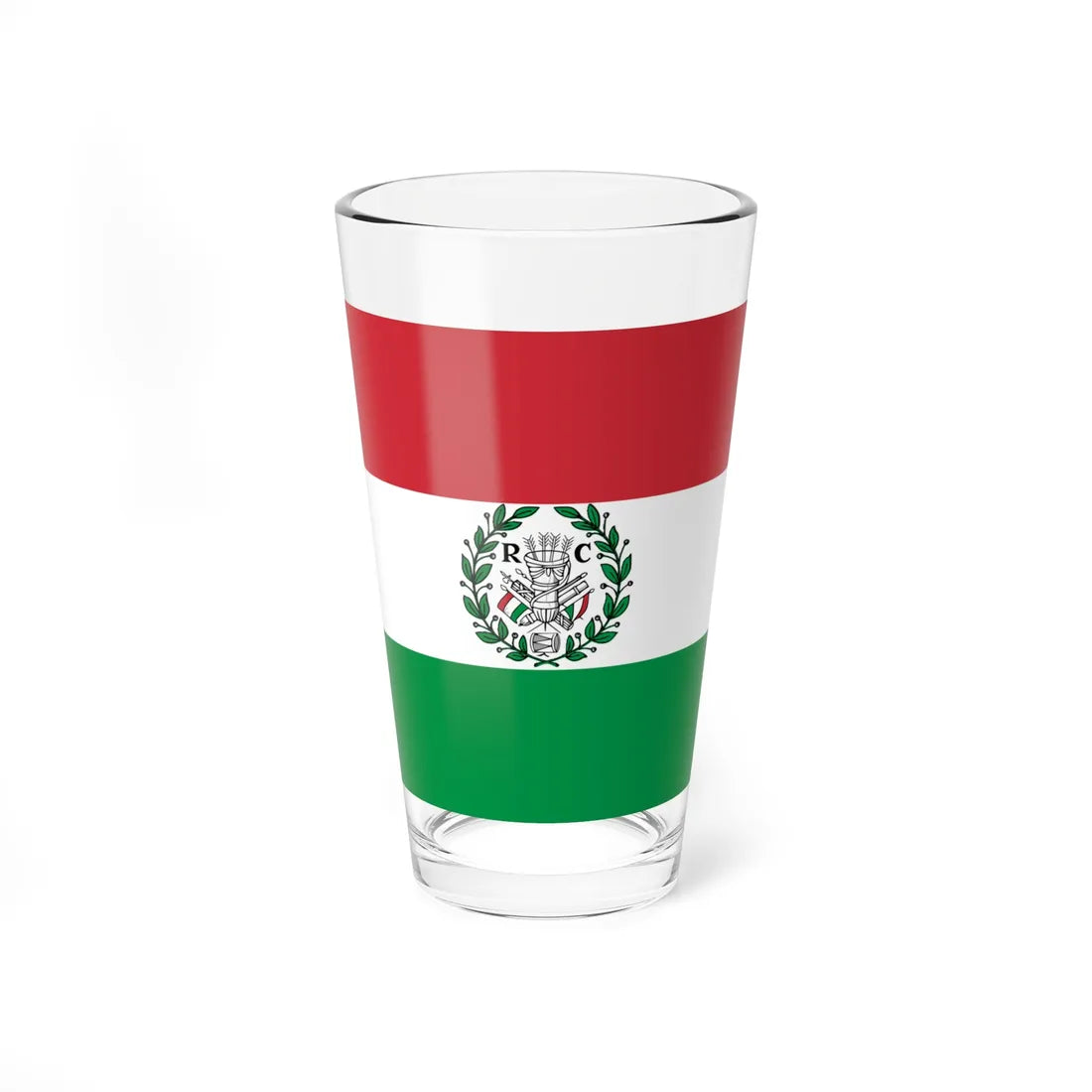 Flag of the Cispadane Republic (Italy) Pint Glass 16oz 16oz - Go Mug Yourself