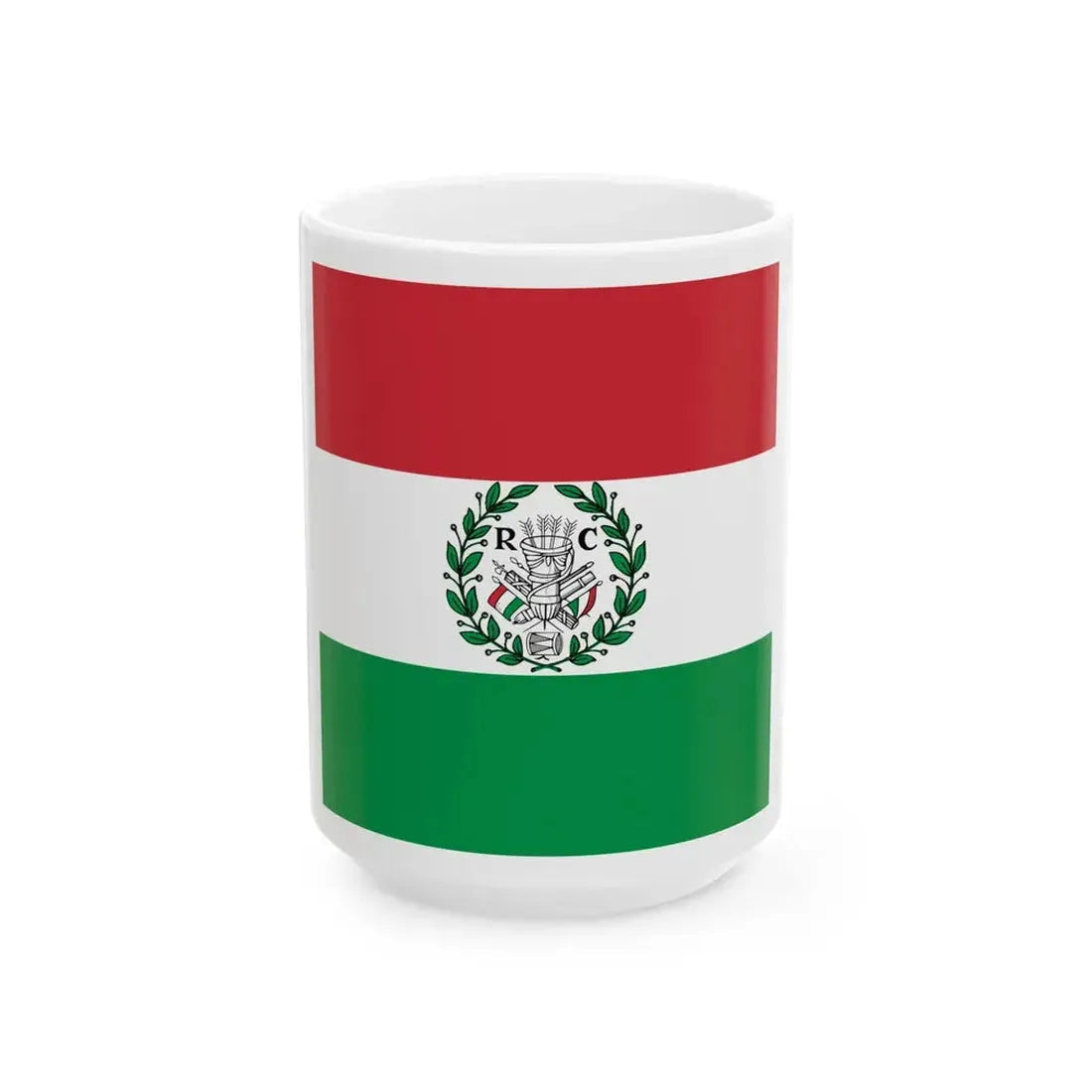 Flag of the Cispadane Republic (Italy) White Coffee Mug 15oz - Go Mug Yourself