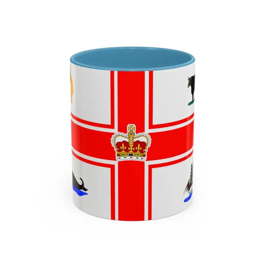 Flag of the City of Melbourne Australia - Accent Coffee Mug 11oz Light Blue - Go Mug Yourself