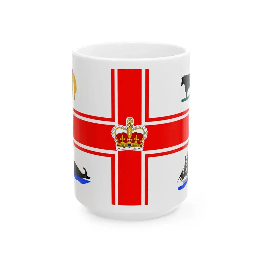 Flag of the City of Melbourne Australia - White Coffee Mug 15oz - Go Mug Yourself