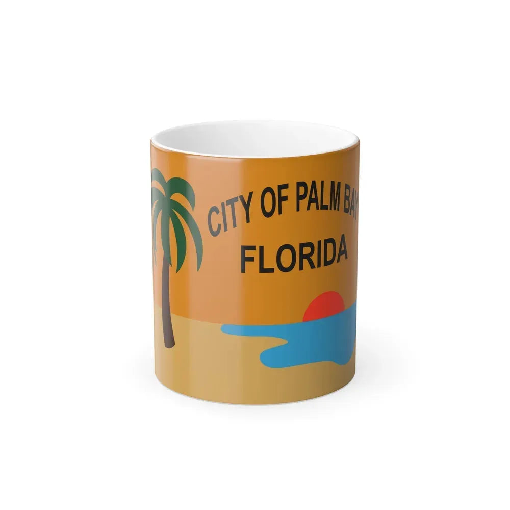 Flag of the City of Palm Bay, Florida - Color Changing Coffee Mug 11oz - Go Mug Yourself