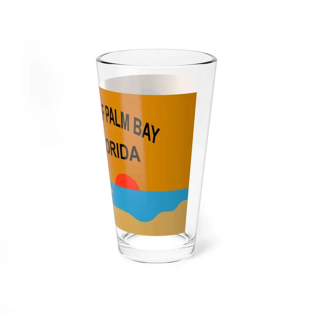 Flag of the City of Palm Bay, Florida - Pint Glass 16oz - Go Mug Yourself