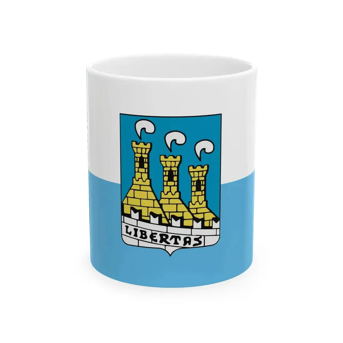 Flag of the City of San Marino (San Marino) White Coffee Mug 11oz - Go Mug Yourself