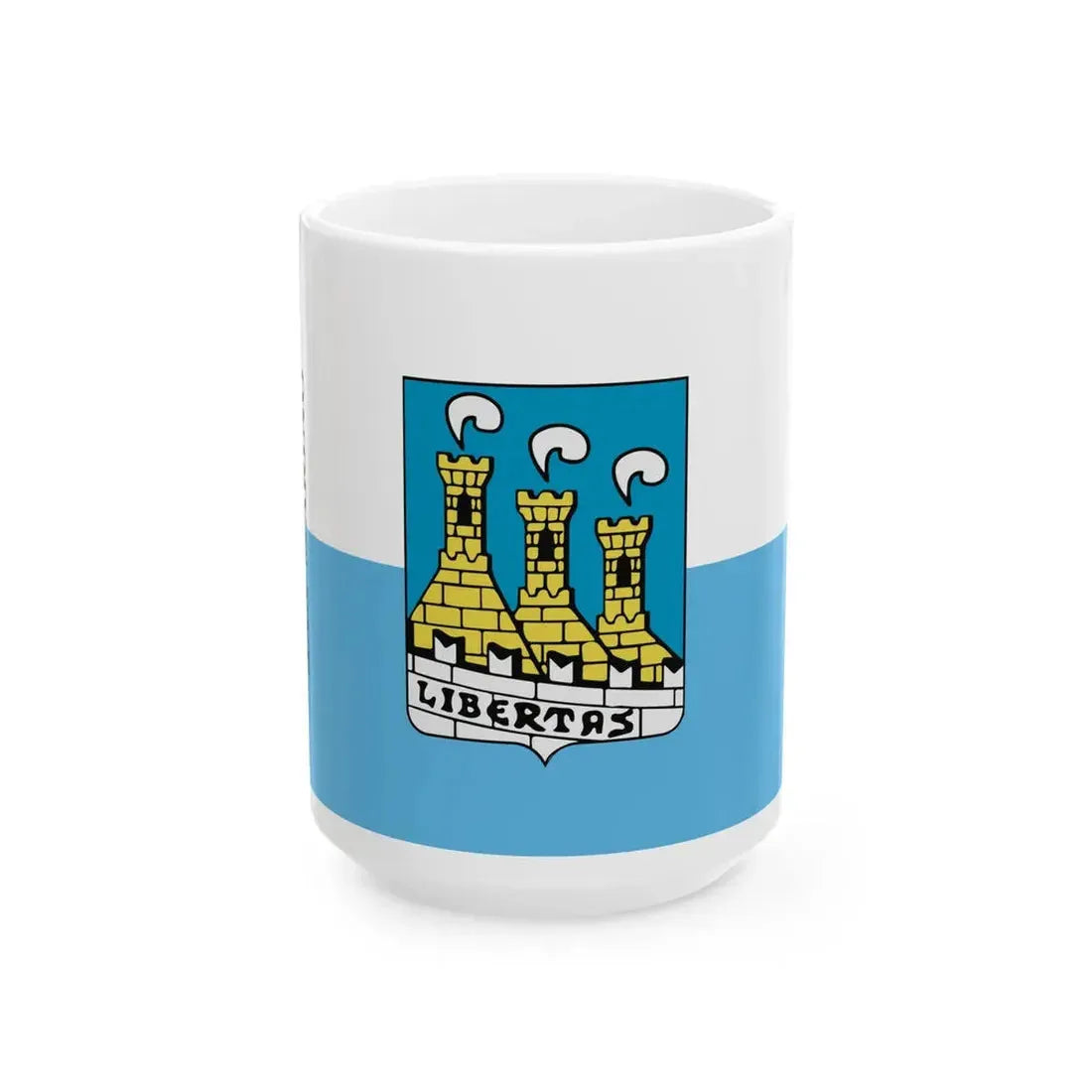 Flag of the City of San Marino (San Marino) White Coffee Mug 15oz - Go Mug Yourself