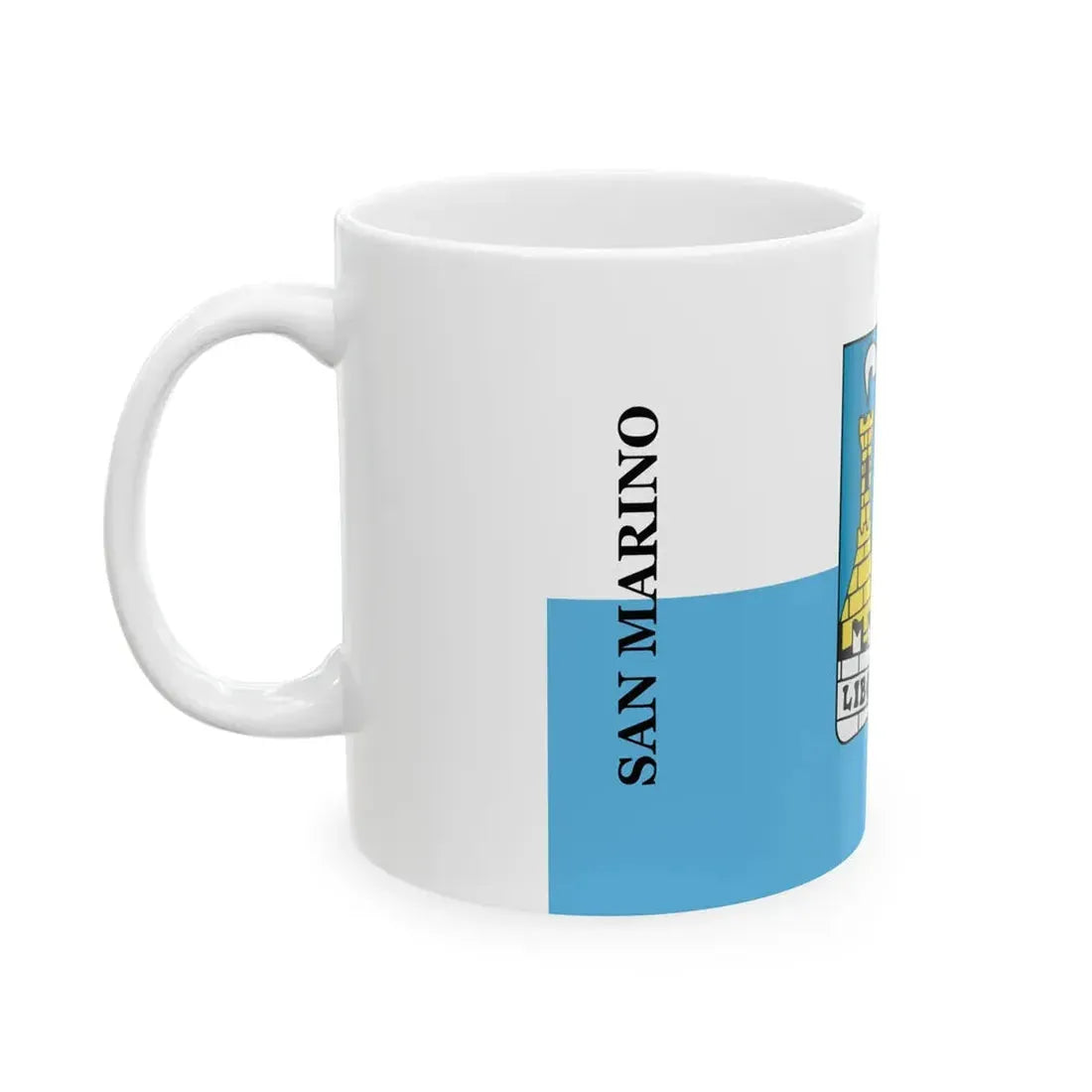 Flag of the City of San Marino (San Marino) White Coffee Mug - Go Mug Yourself