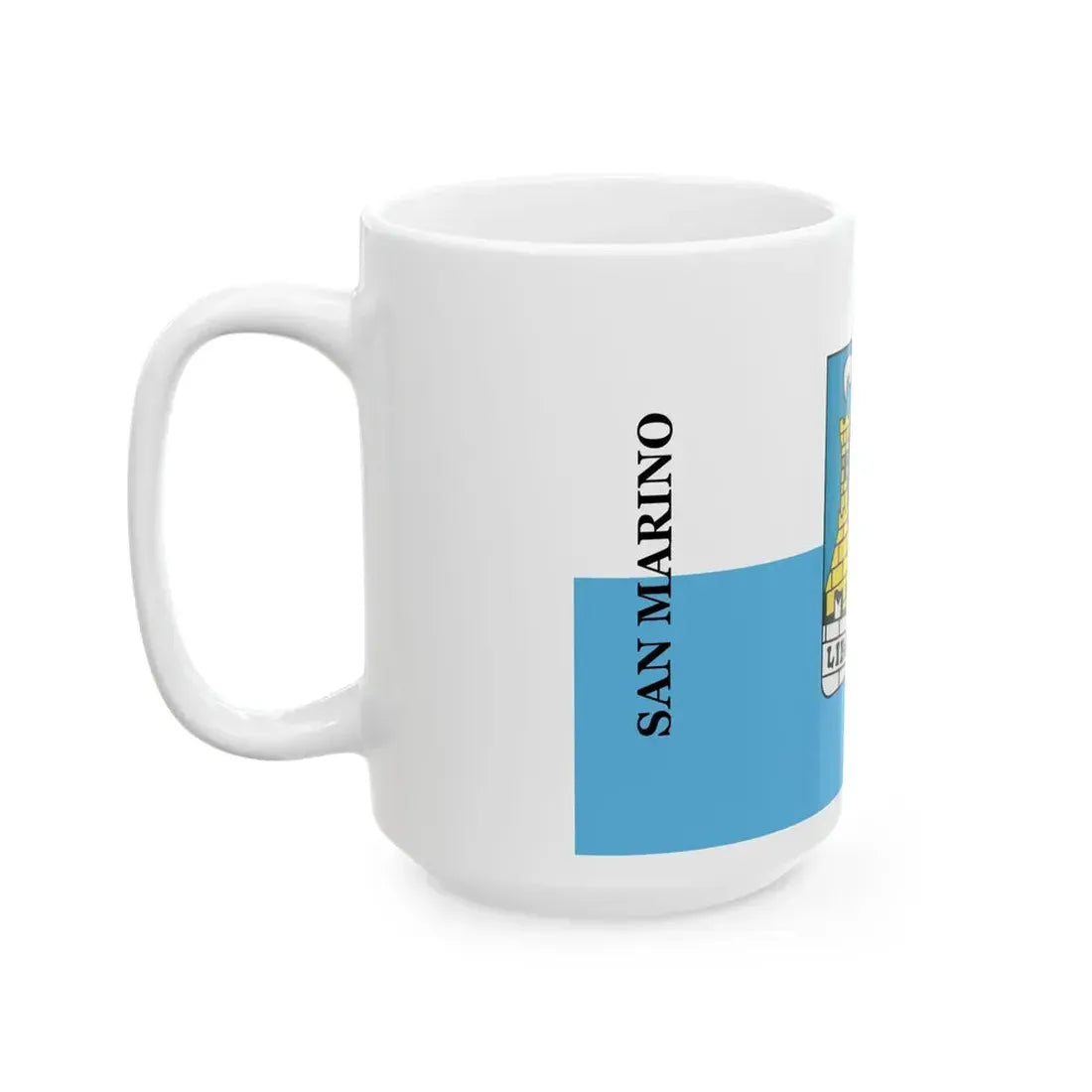 Flag of the City of San Marino (San Marino) White Coffee Mug - Go Mug Yourself