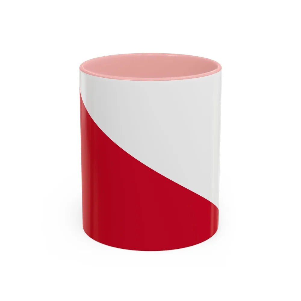 Flag of the City of Utrecht the capital of the province of Utrecht Netherlands - Accent Coffee Mug 11oz Pink - Go Mug Yourself