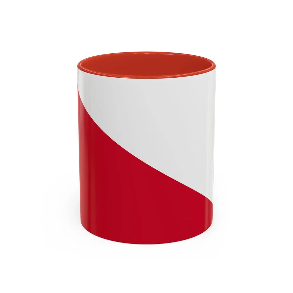 Flag of the City of Utrecht the capital of the province of Utrecht Netherlands - Accent Coffee Mug 11oz Red - Go Mug Yourself