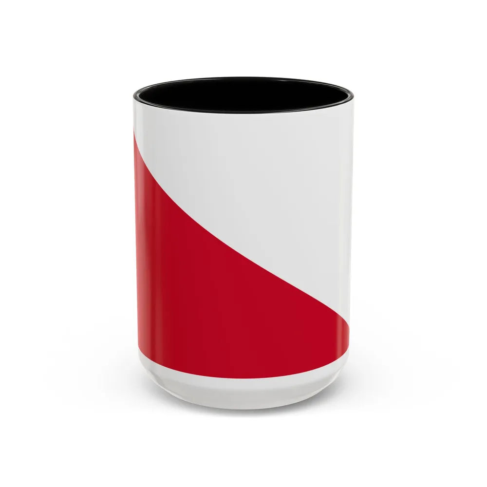 Flag of the City of Utrecht the capital of the province of Utrecht Netherlands - Accent Coffee Mug 15oz Black - Go Mug Yourself