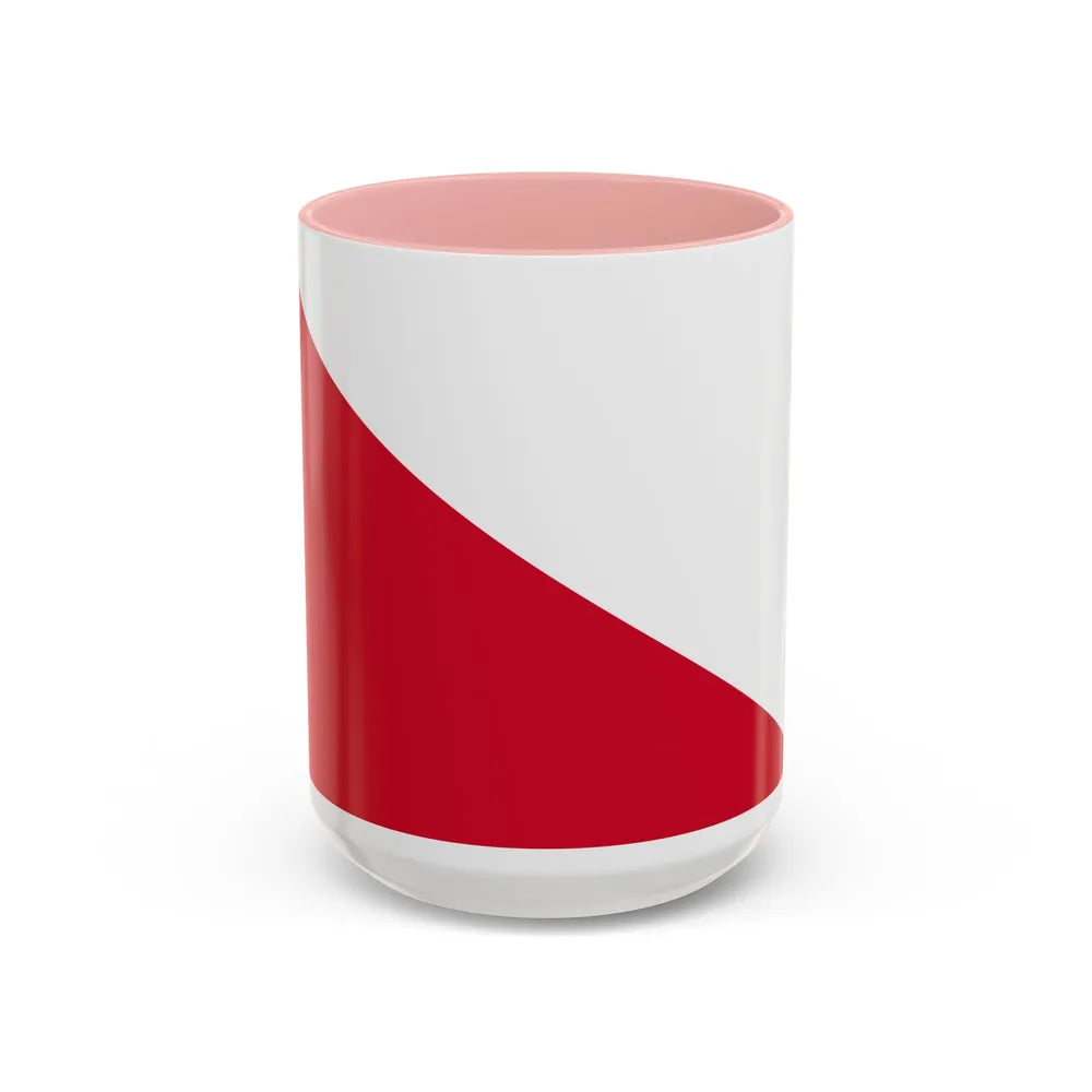 Flag of the City of Utrecht the capital of the province of Utrecht Netherlands - Accent Coffee Mug 15oz Pink - Go Mug Yourself