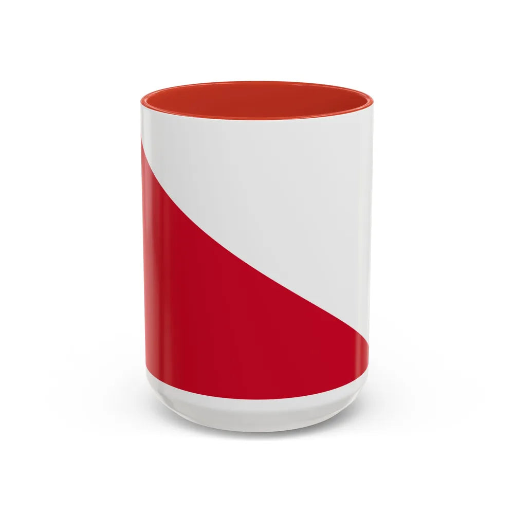 Flag of the City of Utrecht the capital of the province of Utrecht Netherlands - Accent Coffee Mug 15oz Red - Go Mug Yourself