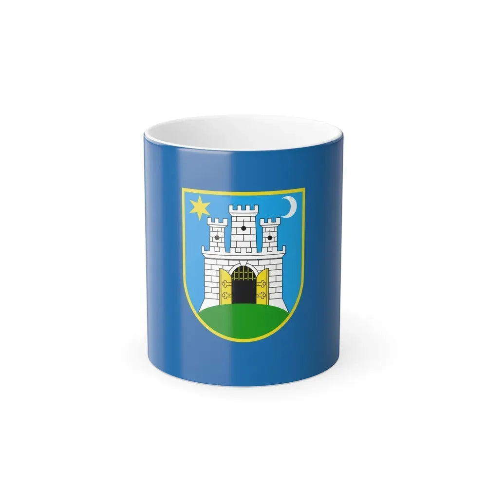 Flag of the City of Zagreb Croatia - Color Changing Coffee Mug 11oz - Go Mug Yourself